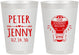 Personalized Wedding 8 oz Frosted Cups - Hot Air Balloon | 219