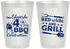 Personalized 4th Of July 8 oz Frosted Cups - Red White Grill | 220005