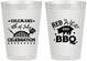 Personalized 4th Of July 8 oz Frosted Cups - Red White Bbq | 220008