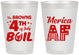 Personalized 4th Of July 8 oz Frosted Cups - Merica Af | 220014