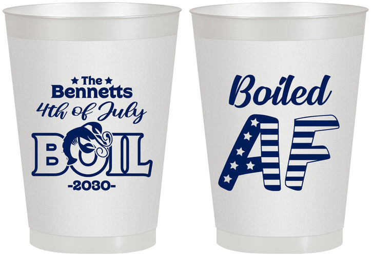 Personalized 4th Of July 8 oz Frosted Cups - Crawfish Boil | 220017