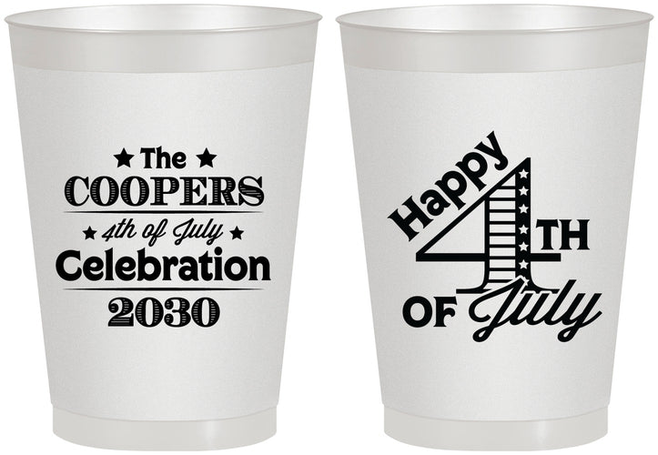 Personalized 4th Of July 8 oz Frosted Cups - Independence Day | 220040