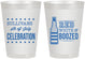 Personalized 4th Of July 8 oz Frosted Cups - Red White Booze | 220043