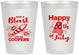 Personalized 4th Of July 8 oz Frosted Cups - Fireworks | 220046