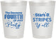 Personalized 4th Of July 8 oz Frosted Cups - Stars Stripes | 220047