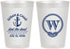 Personalized Wedding 8 oz Frosted Cups - Monogram Nautical | 226