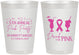 Personalized Awareness 8 oz Frosted Cups - Drink For Pink | 230001