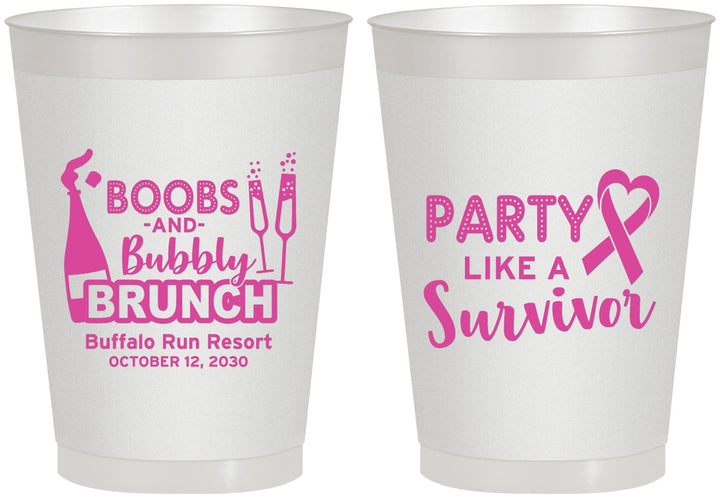 Personalized Awareness 8 oz Frosted Cups - Party Like A Survivor | 230006