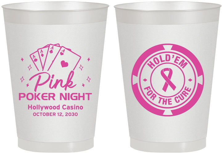 Personalized Awareness 8 oz Frosted Cups - Poker Casino | 230013