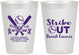 Personalized Awareness 8 oz Frosted Cups - Baseball Strick Out | 230016