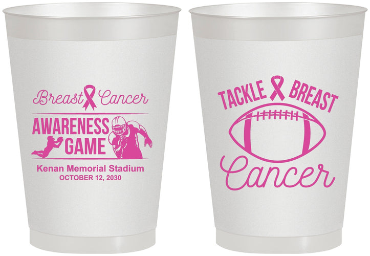 Personalized Awareness 8 oz Frosted Cups - Football Tackle | 230019