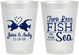 Personalized Wedding 8 oz Frosted Cups - Two Less Fish In The Sea | 231