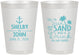 Personalized Wedding 8 oz Frosted Cups - Sun Sand Drink In My Hand | 233