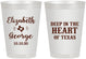 Personalized Wedding 8 oz Frosted Cups - Deep In The Heart Of Texas | 237