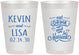 Personalized Wedding 8 oz Frosted Cups - Eat Drink Be Married | 239