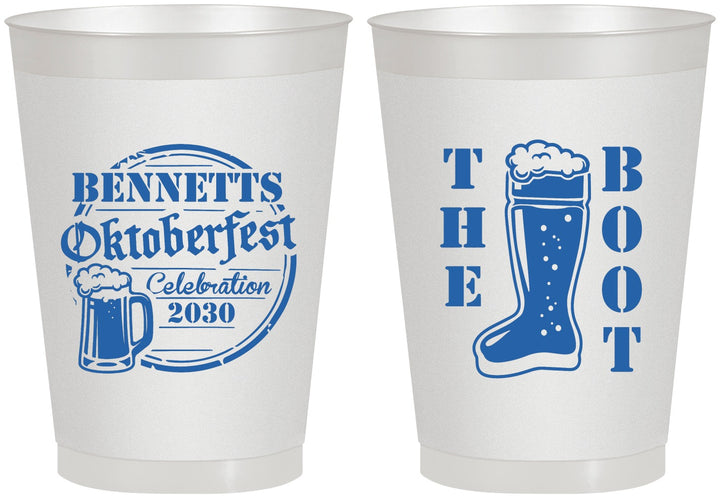 Personalized Oktoberfest 8 oz Frosted Cups - Boot | 240004