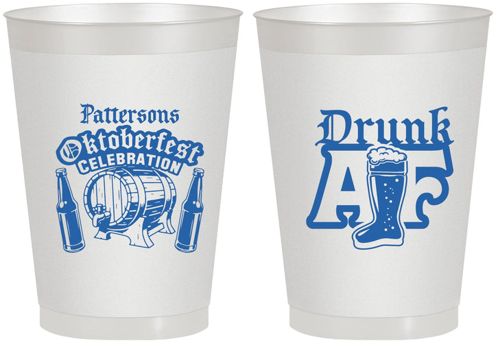 Personalized Oktoberfest 8 oz Frosted Cups - Drunk Af | 240016