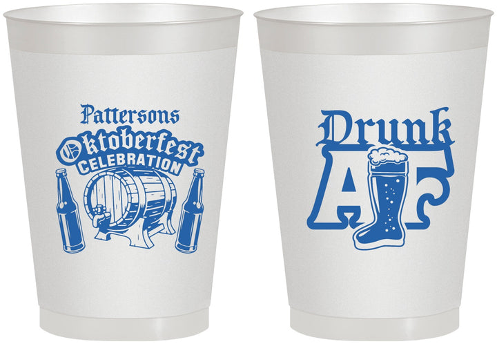 Personalized Oktoberfest 8 oz Frosted Cups - Drunk Af | 240016