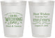 Personalized Wedding 8 oz Frosted Cups - Best Wishes Mr And Mrs | 242