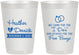 Personalized Wedding 8 oz Frosted Cups - I Do Free Booze | 243