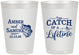 Personalized Wedding 8 oz Frosted Cups - Catch Of A Lifetime Fish | 246