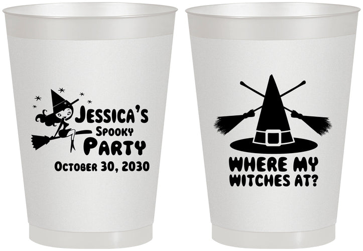 Personalized Halloween 8 oz Frosted Cups - Witches | 250005