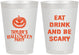 Personalized Halloween 8 oz Frosted Cups - Scary Pumpkin | 250008
