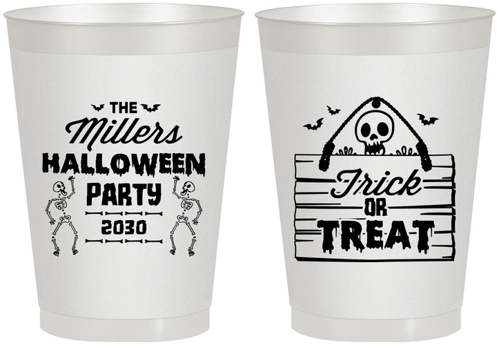 Personalized Halloween 8 oz Frosted Cups - Trick Or Treat | 250010