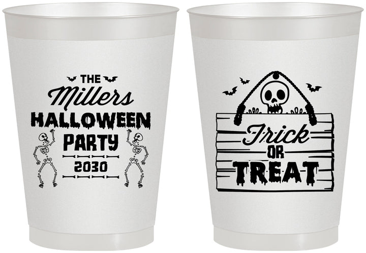 Personalized Halloween 8 oz Frosted Cups - Trick Or Treat | 250010