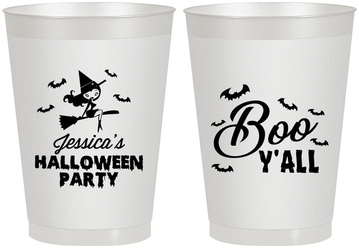 Personalized Halloween 8 oz Frosted Cups - Witch Boo | 250015