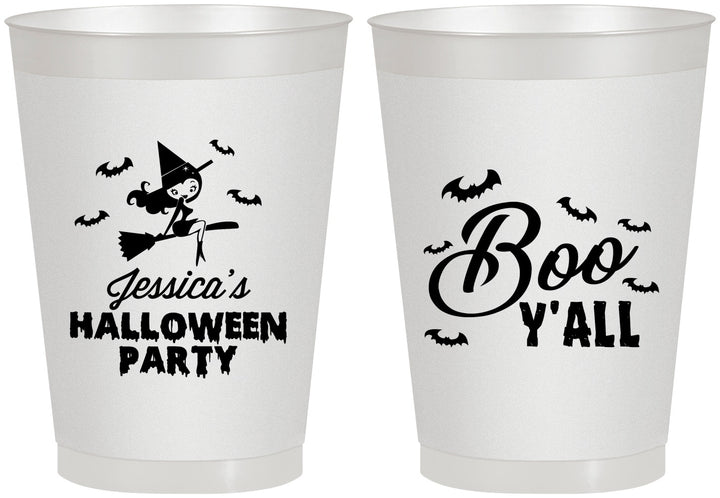 Personalized Halloween 8 oz Frosted Cups - Witch Boo | 250015