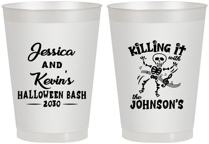 Personalized Halloween 8 oz Frosted Cups - Skeleton | 250017