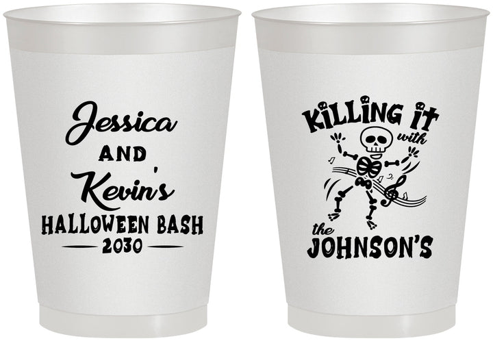 Personalized Halloween 8 oz Frosted Cups - Skeleton | 250017