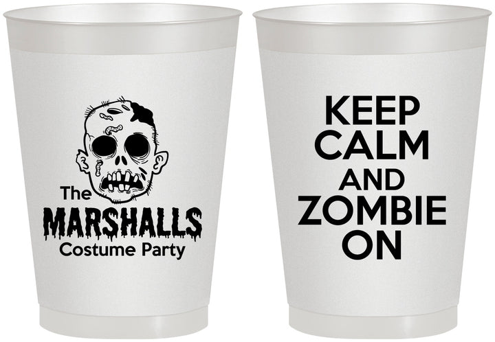 Personalized Halloween 8 oz Frosted Cups - Zombie | 250018