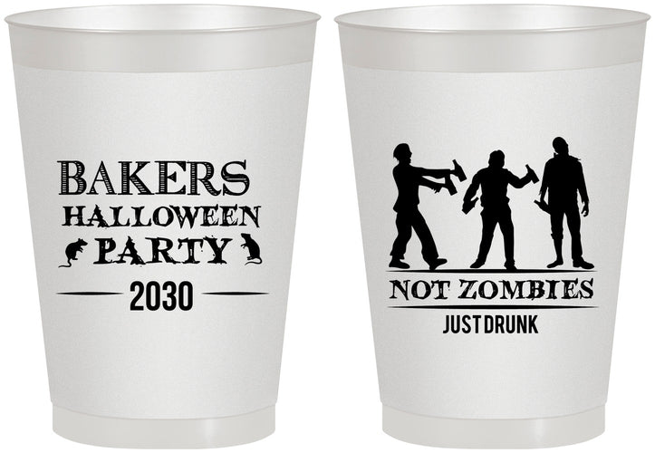 Personalized Halloween 8 oz Frosted Cups - Zombies | 250023