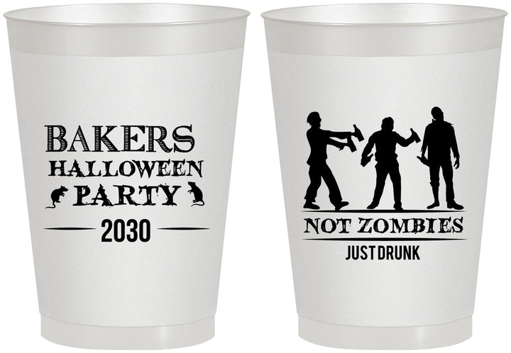 Personalized Halloween 8 oz Frosted Cups - Zombies | 250023