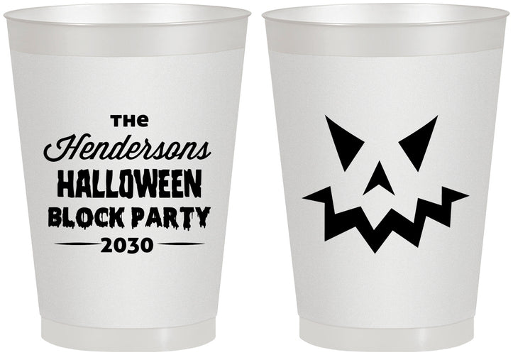 Personalized Halloween 8 oz Frosted Cups - Pumpkin | 250034