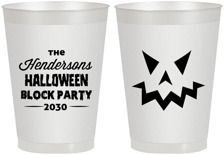 Personalized Halloween 8 oz Frosted Cups - Pumpkin | 250034