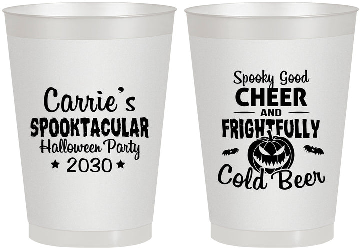 Personalized Halloween 8 oz Frosted Cups - Pumpkin | 250035