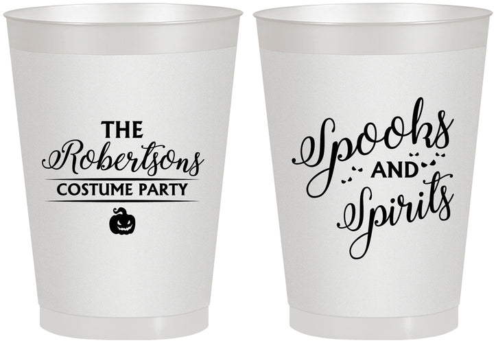 Personalized Halloween 8 oz Frosted Cups - Spooks Spirits | 250037