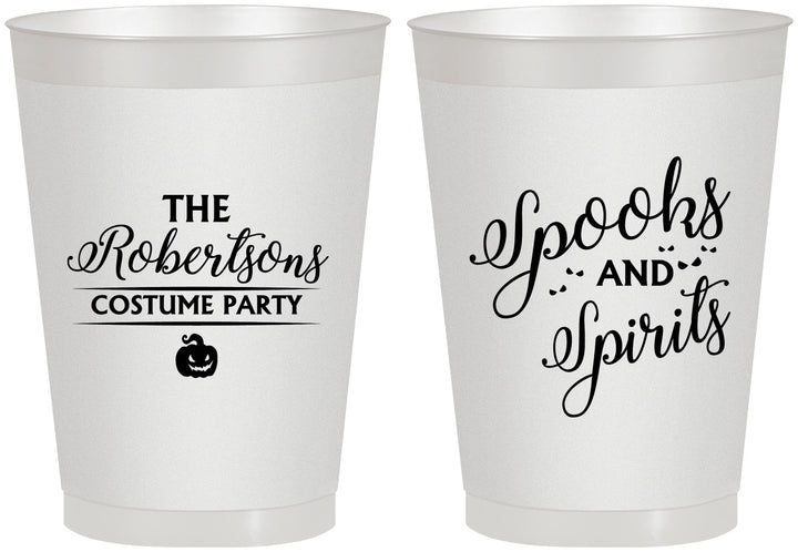 Personalized Halloween 8 oz Frosted Cups - Spooks Spirits | 250037