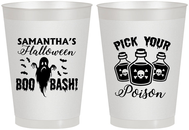 Personalized Halloween 8 oz Frosted Cups - Boo Bash | 250043