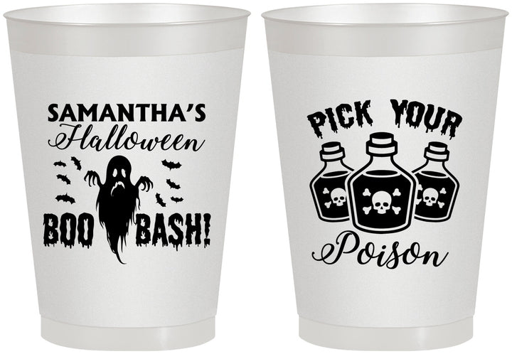 Personalized Halloween 8 oz Frosted Cups - Boo Bash | 250043