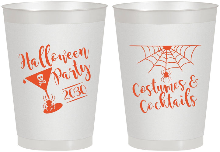 Personalized Halloween 8 oz Frosted Cups - Costumes Cocktails | 250048