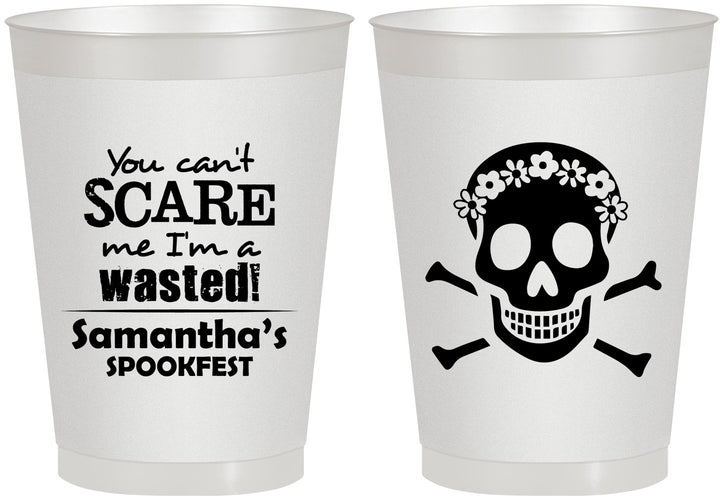 Personalized Halloween 8 oz Frosted Cups - Sugar Skull | 250050