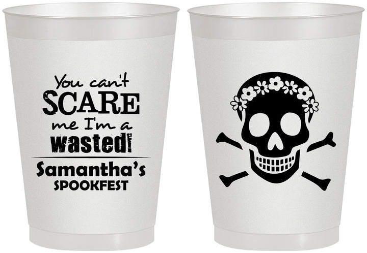 Personalized Halloween 8 oz Frosted Cups - Sugar Skull | 250050