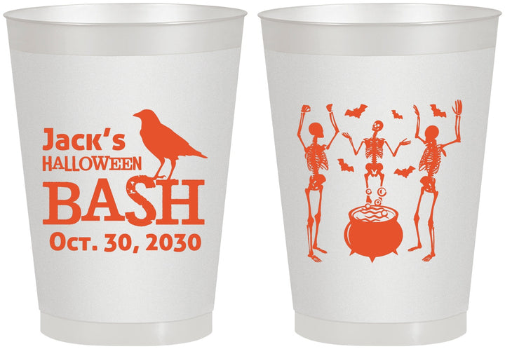 Personalized Halloween 8 oz Frosted Cups - Skeleton | 250052