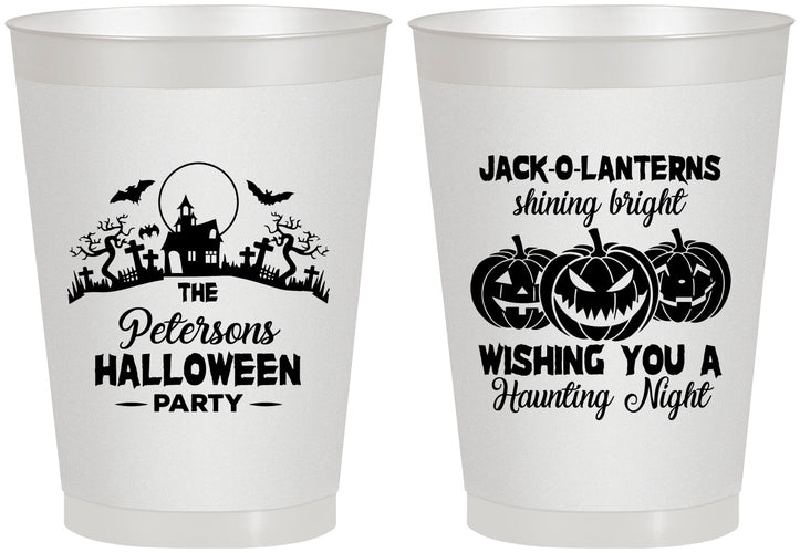 Personalized Halloween 8 oz Frosted Cups - Jack O Lantern | 250053
