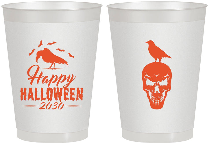 Personalized Halloween 8 oz Frosted Cups - Skeleton | 250056
