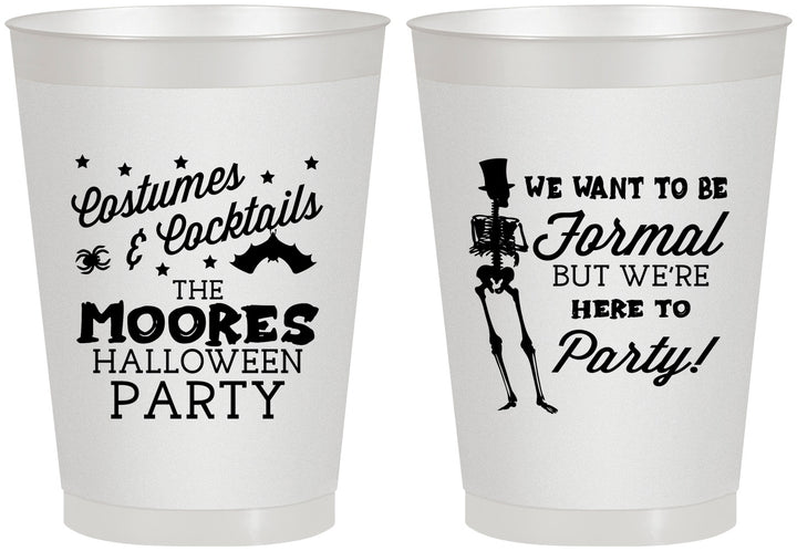 Personalized Halloween 8 oz Frosted Cups - Skeleton | 250057